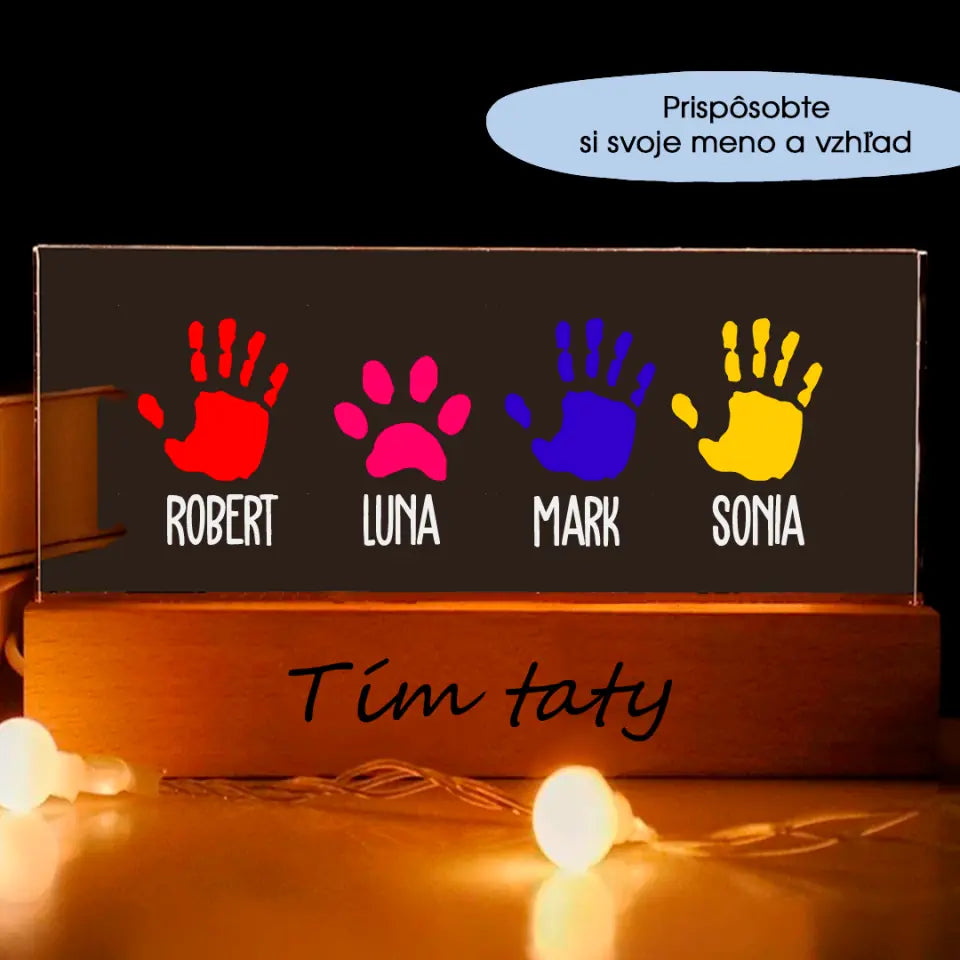 Akrýlové sklo LED Dar Pre Otca Akrýlové sklo - Tim Taty