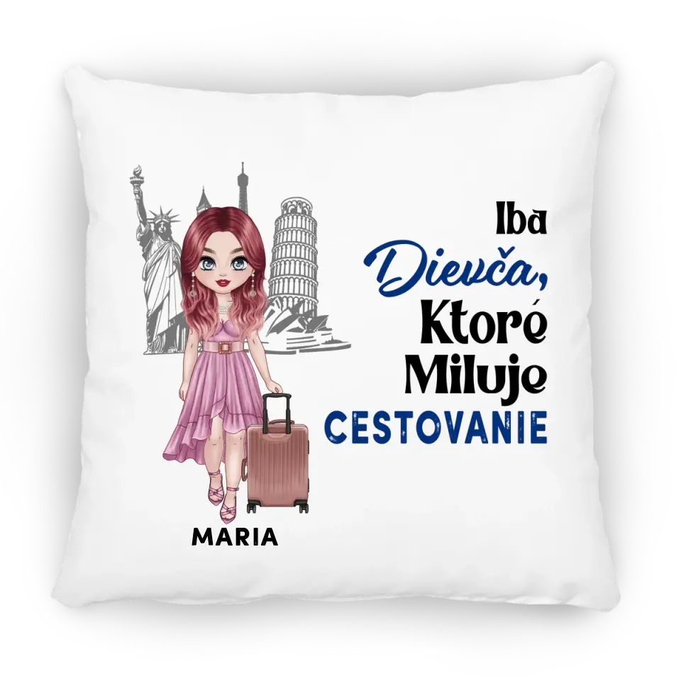 Iba dievča ktoré miluje cestovanie