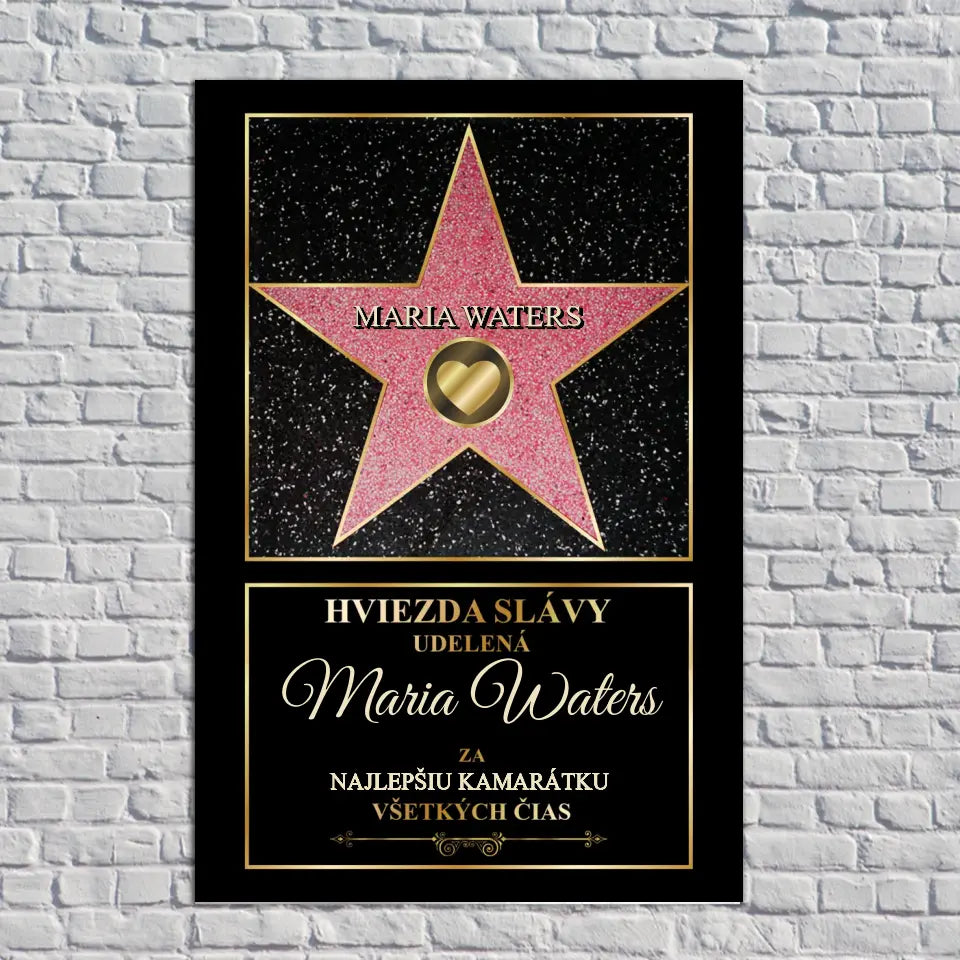 Hviezda slávy udelená Maria Waters za najlepšiu kamarátku všetkých čias.