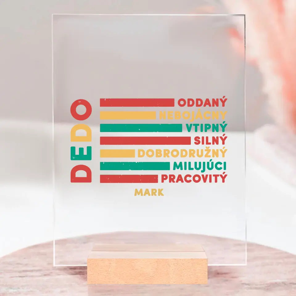 Dedo - oddaný, nebojácny, vtipný, silný, dobrodružný