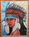 Mozaika - Indiánka dievča - 50x65cm Na Rámovi