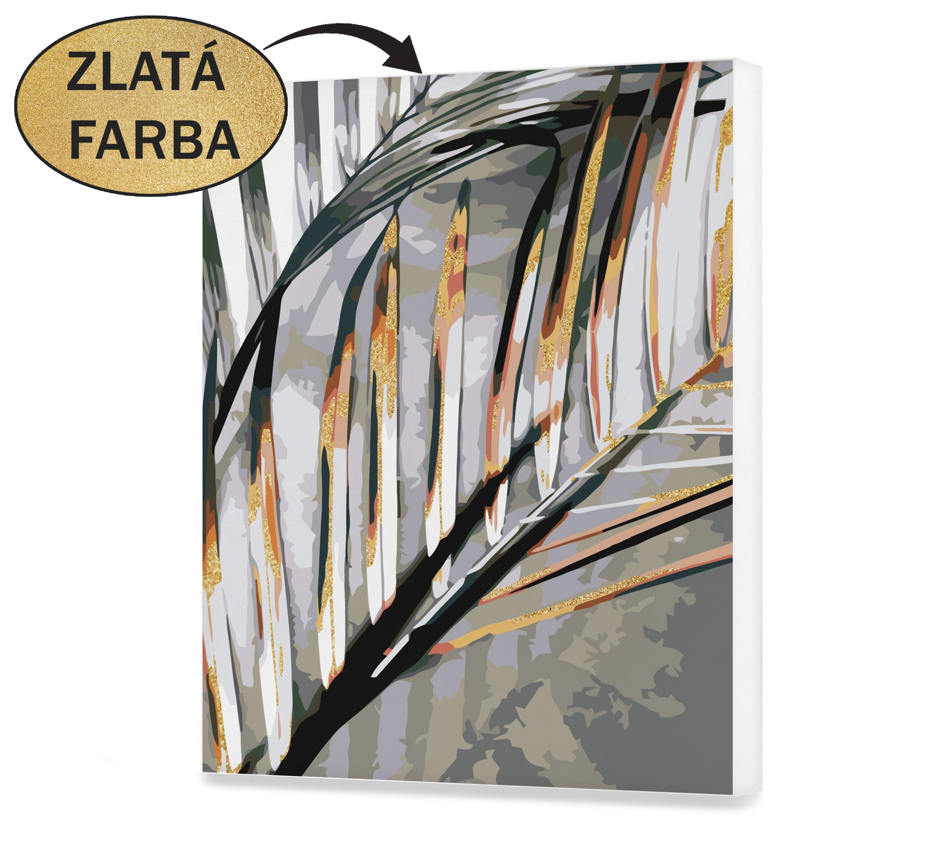 Malovanie podla cisel - Zlatý list