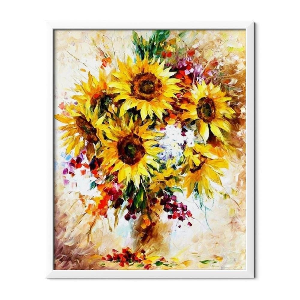 Mozaika - Váza so slnečnicami - 40x50cm