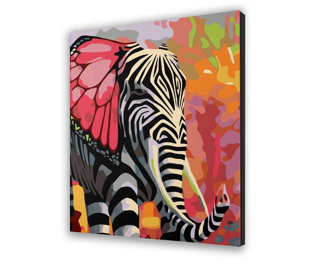 Malovanie podla cisel - Zebra Slon