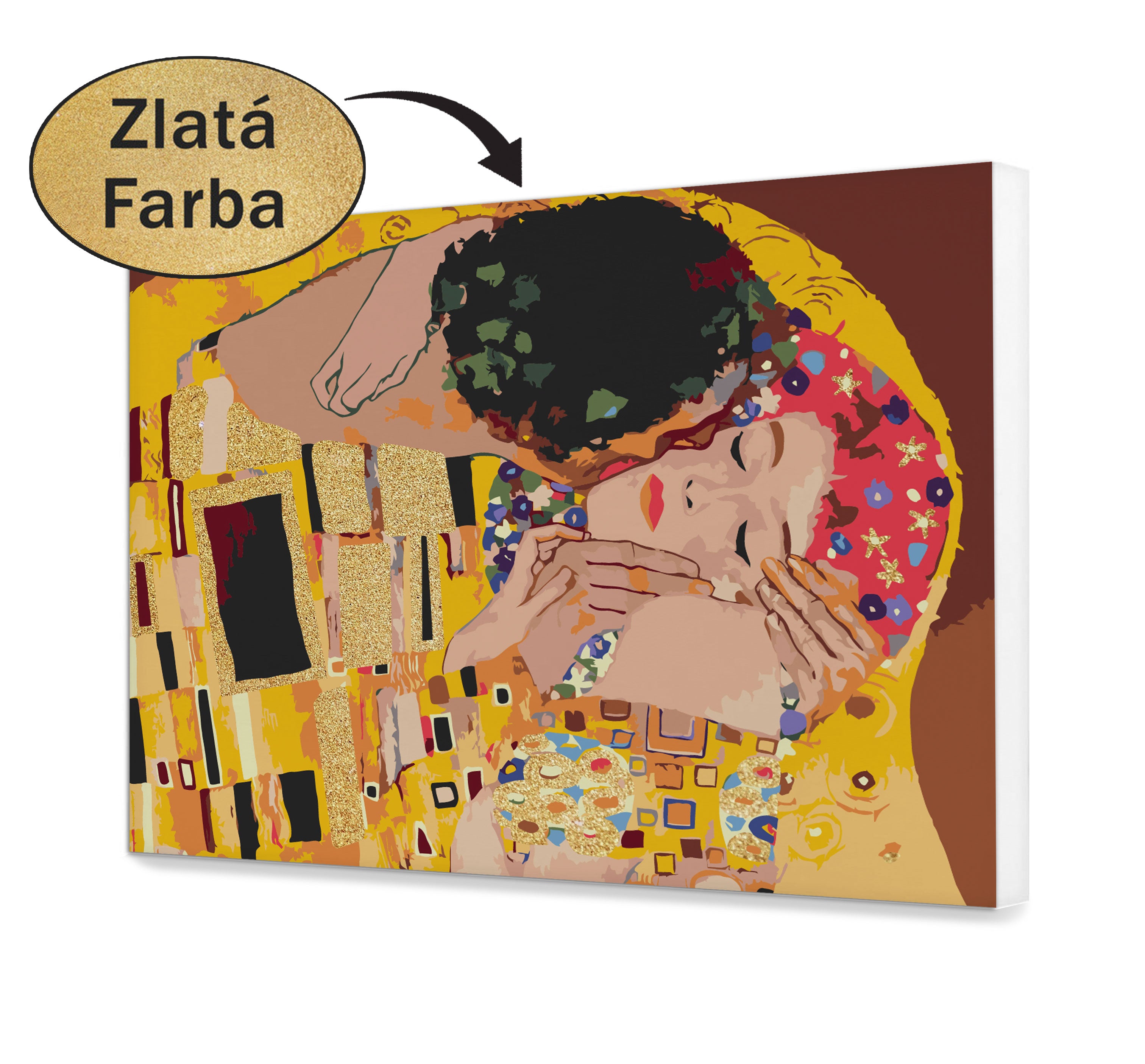 Malovanie podla cisel - Klimt bozky s výnimočnými zlatými prvkami