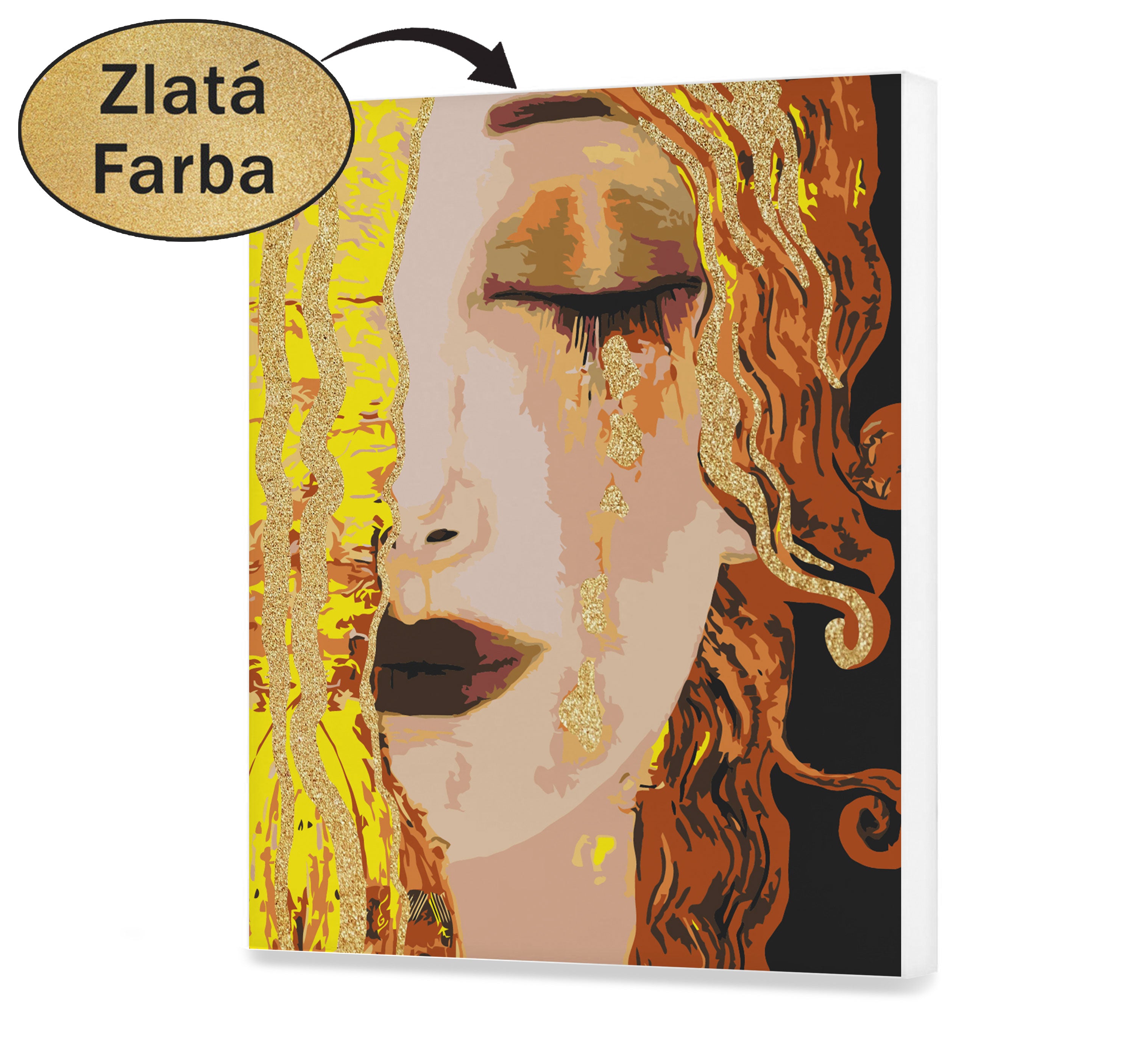 Malovanie podla cisel - Glitterová farba Freya's Golden Tears