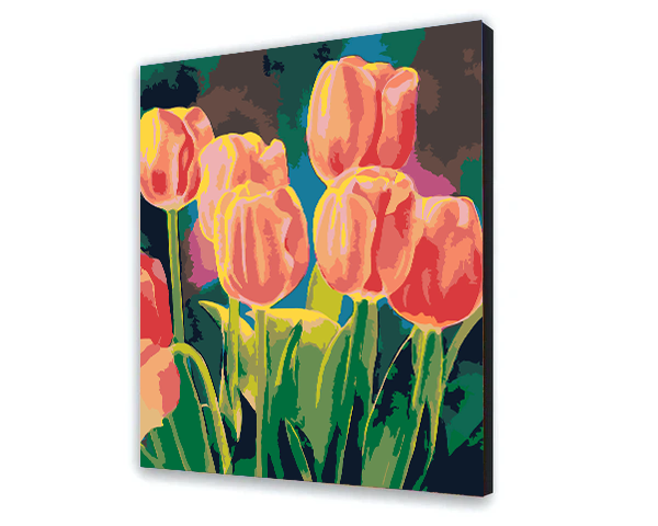 Malovanie podla cisel - Tulipány