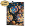 Malovanie podla cisel - Strom na Halloweensku noc