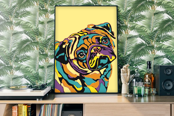 Farebný Mops