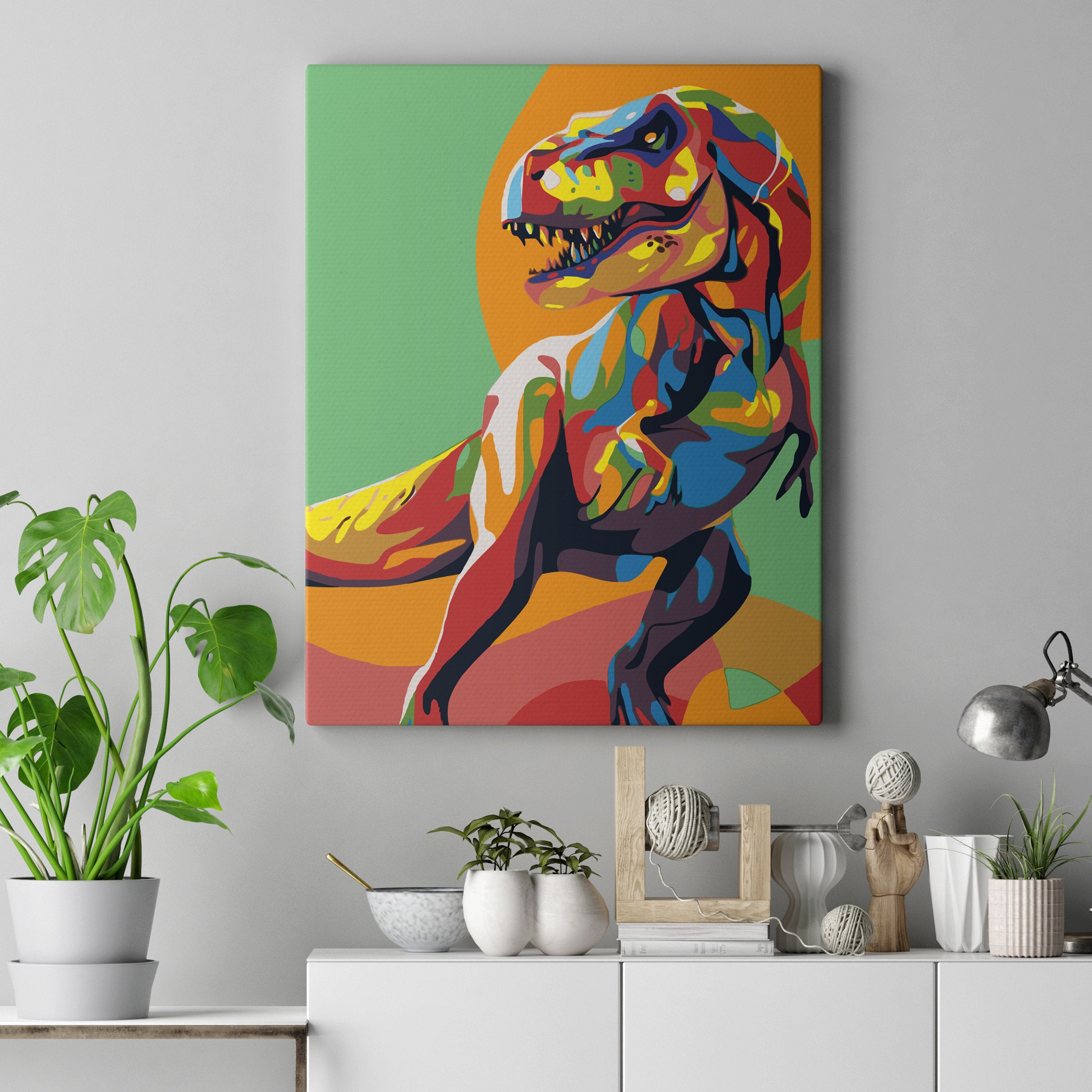 Farebný Dinosaurus